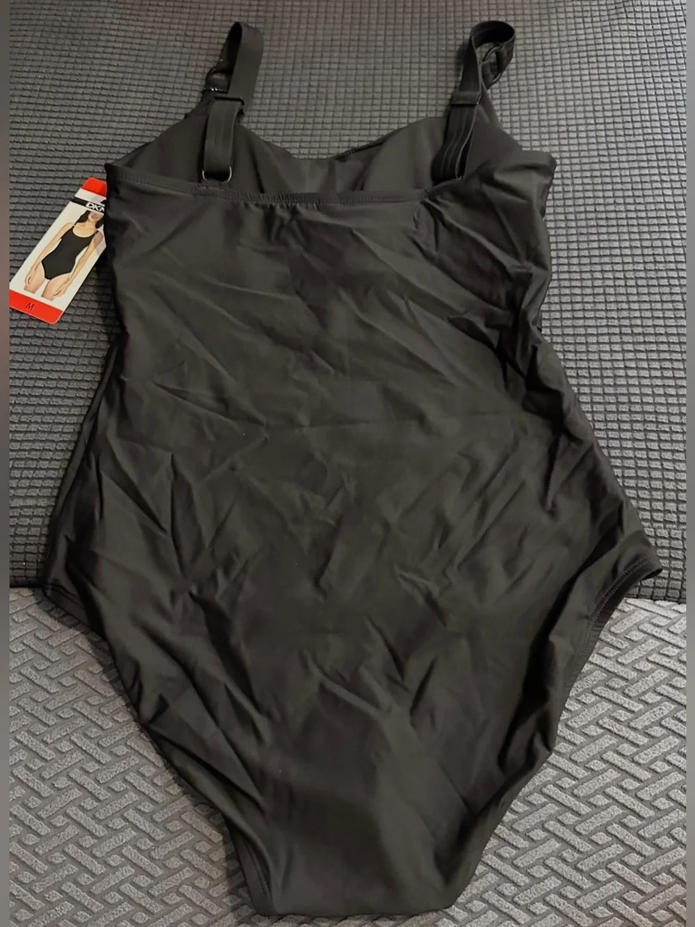 DKNY Women One Piece Swimwuit with Tummy Control Medium Black NWT - Picture 5 of 11